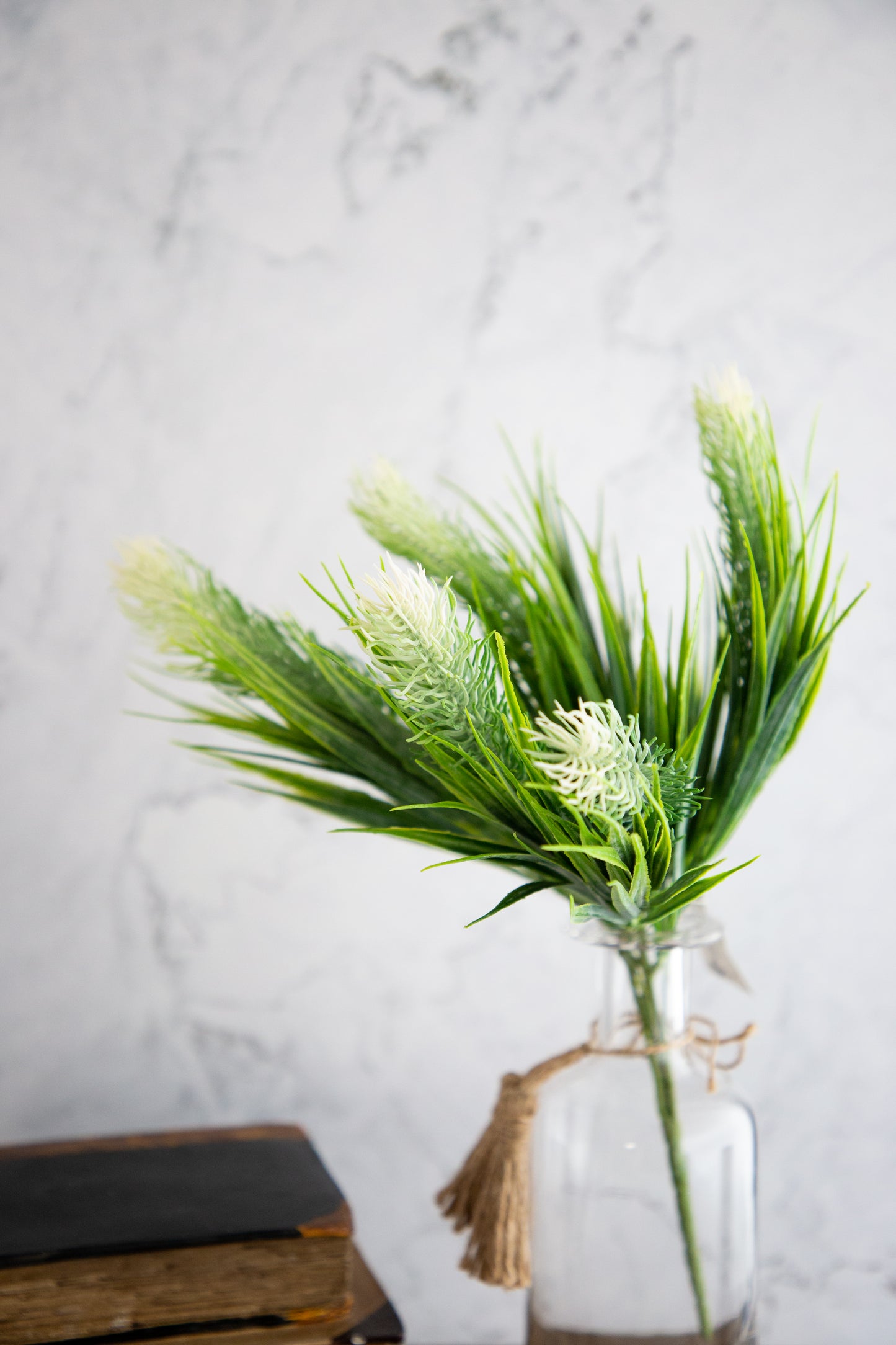 Thistle Grass Bush - White