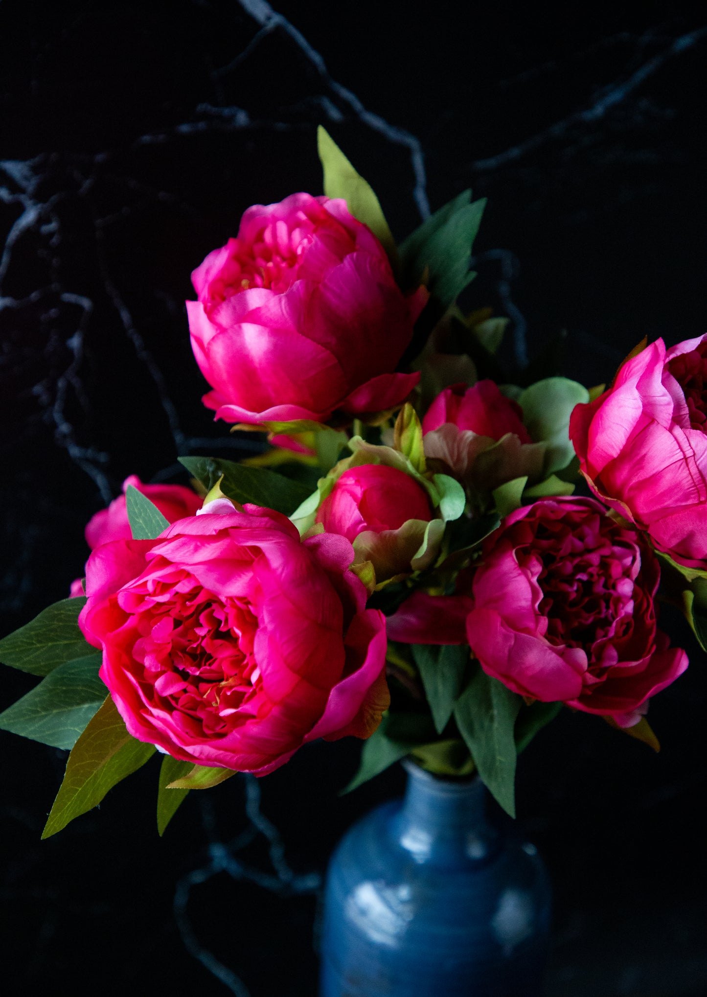 Peony Bush - Dark Pink 23"