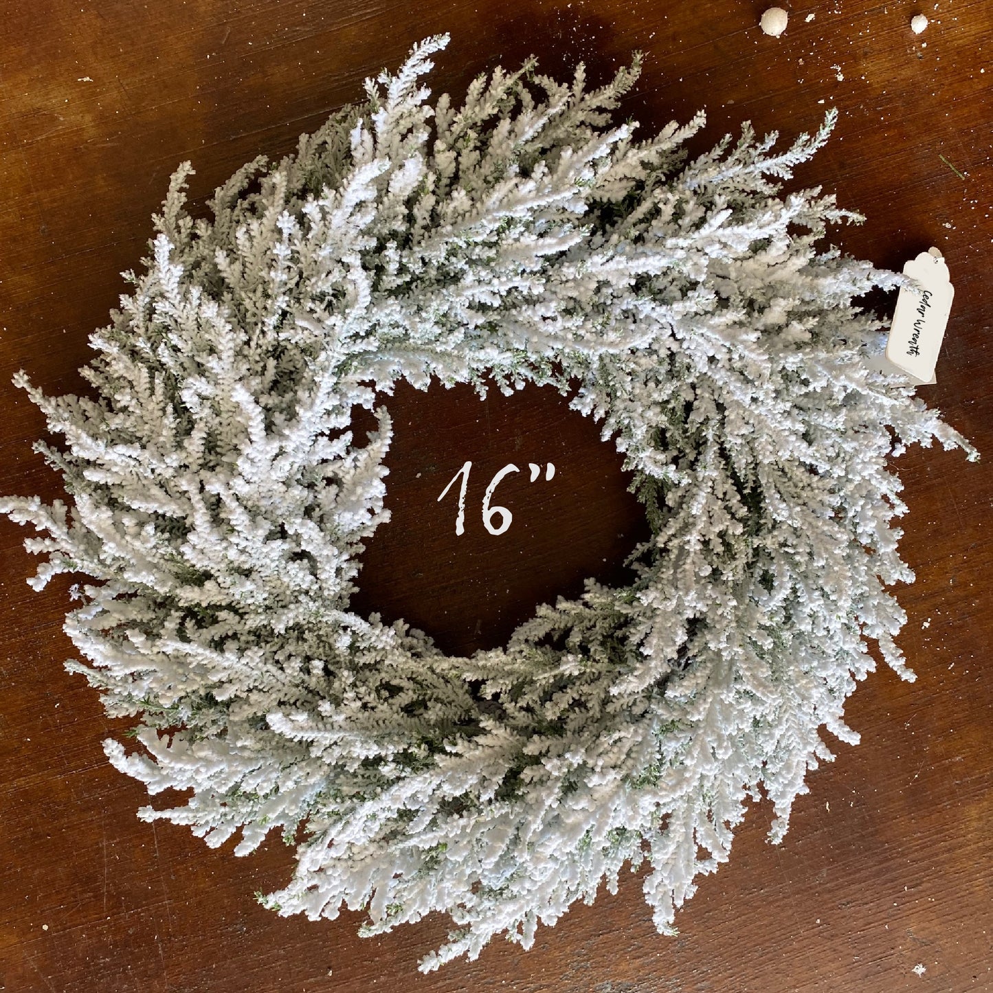 Cedar Wreath with Snow - 20" & 16"