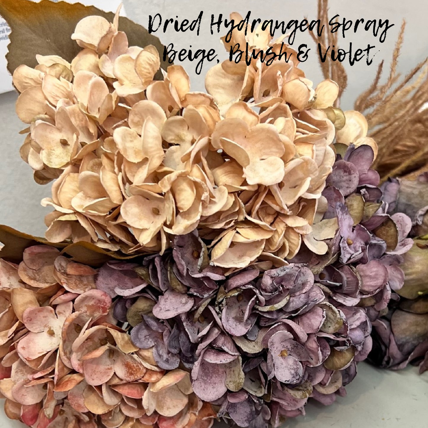 Hydrangea Dried Spray - 13" three colors