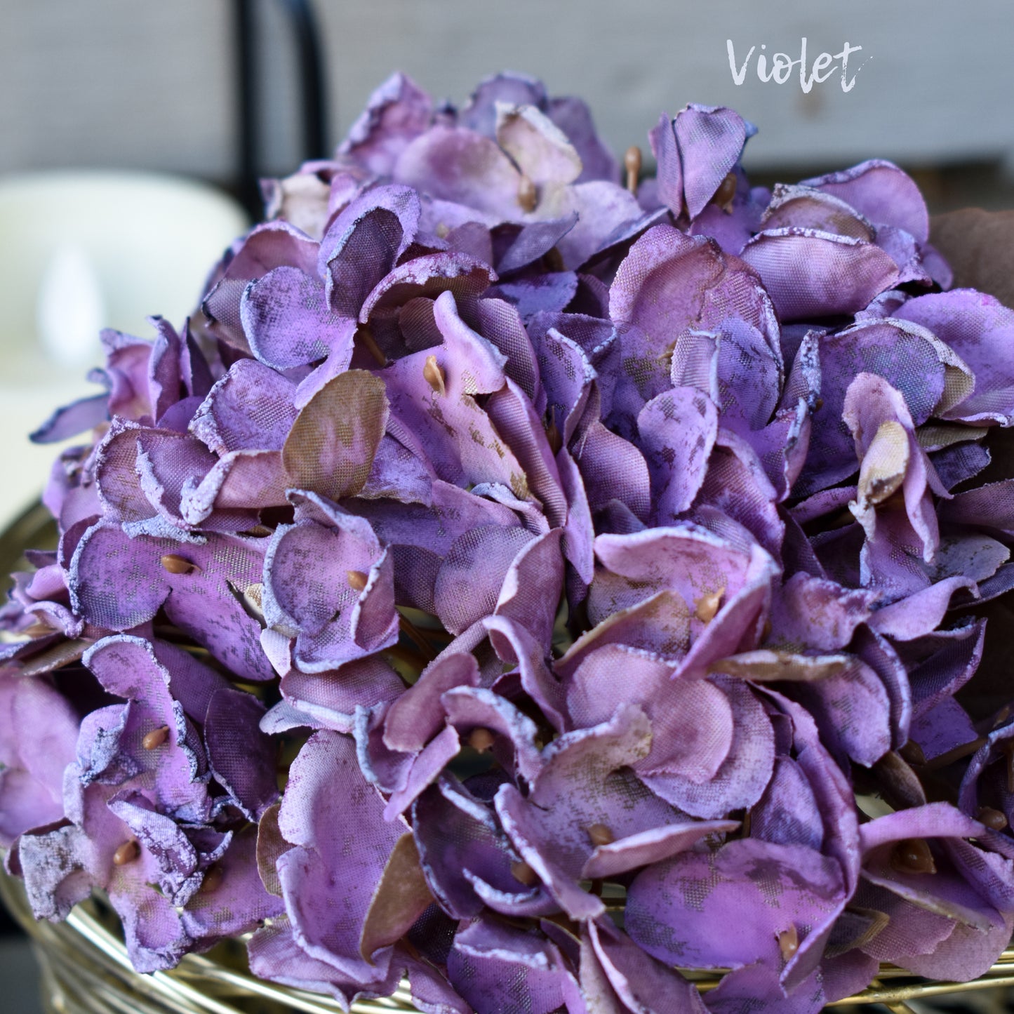 Hydrangea Dried Spray - 13" three colors