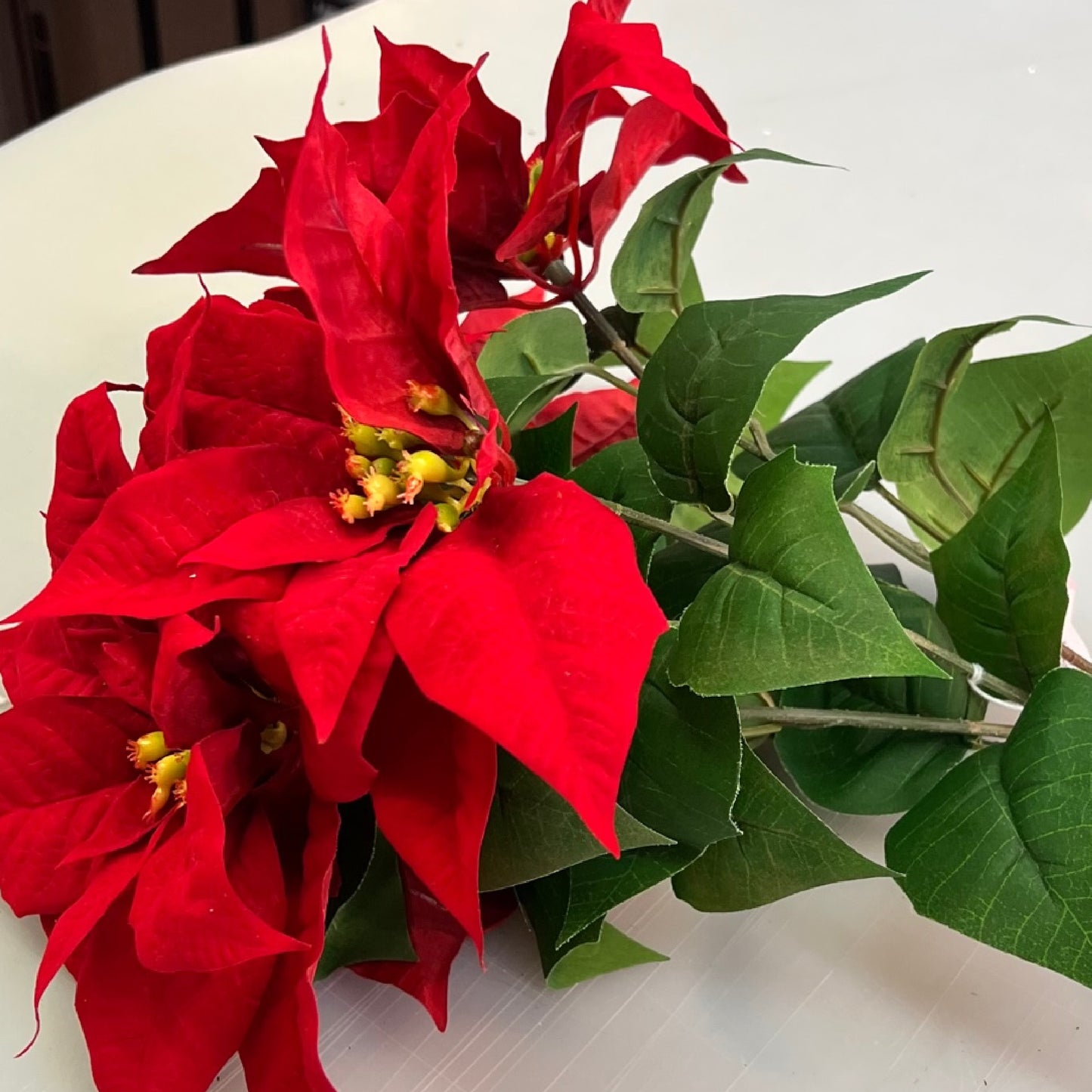 Poinsettia Bush - Red 17"