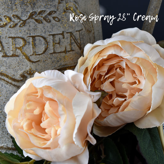 Rose Spray 28" - Cream