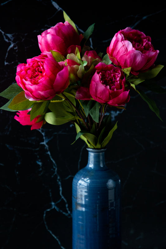 Peony Bush - Dark Pink 23"