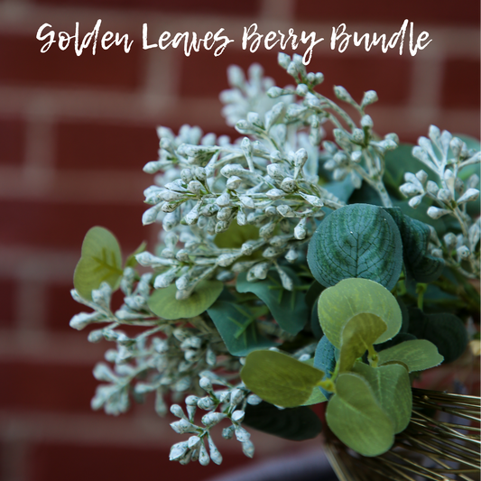 14" Golden Leaves Berry Bundle