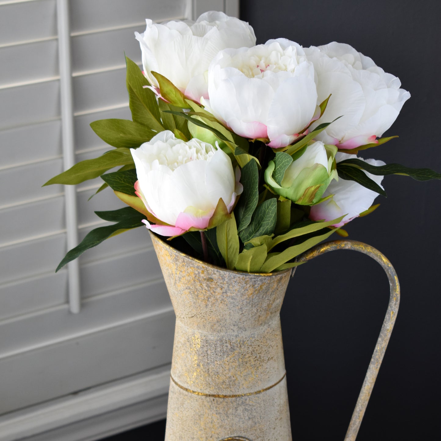 Peony Bush Cream-Pink/Cream 23"