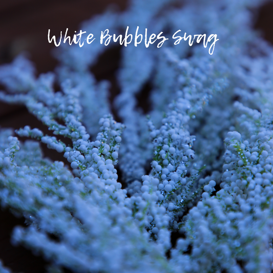 White Bubbles Swag 36"